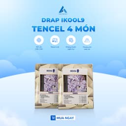 Thumbnail Bộ Drap 4 Món Lụa Tencel Ikool9 Cao Cấp Họa Tiết Sang Trọng - Giao Màu Ngẫu Nhiên. 1