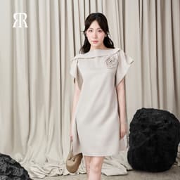 Thumbnail RẬP - Đầm Cổ Thuyền Không Tay Cài Hoa - PION 03 1