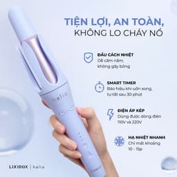 Thumbnail Máy uốn tóc tự động xoay Halio instaCurl Premium Automatic Hair Styler 3
