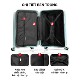 Thumbnail Combo 2 Vali Kéo MIAvn Du Lịch Larita ROTA - Size 20/24/28, Nhựa PP Hạn Chế Bể Vỡ, Bảo Hành Trọn Đời 4