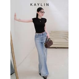 Thumbnail Quần JEAN KAYLIN form suông phối nút chất vải denim dầy dặn phong cách BST Hè 2025 - N2468 4