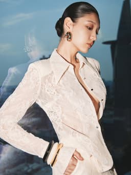 Thumbnail Áo sơ mi ren organza Sienna Shirt HUONG BOUTIQUE HBSM1174 4