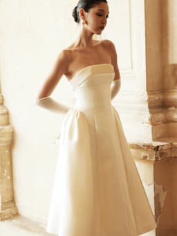 Thumbnail Đầm taffeta phối nhung, quây cúp ngực Lucielle Dress HUONG BOUTIQUE HBV1332 4