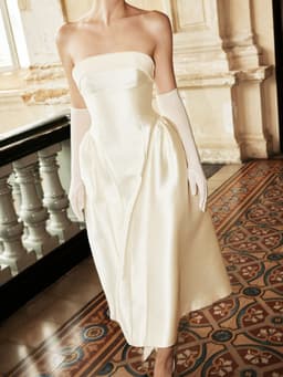 Thumbnail Đầm taffeta phối nhung, quây cúp ngực Lucielle Dress HUONG BOUTIQUE HBV1332 3
