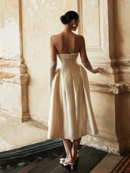 Thumbnail Đầm taffeta phối nhung, quây cúp ngực Lucielle Dress HUONG BOUTIQUE HBV1332 2