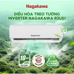 Thumbnail Máy lạnh/ Điều hòa inverter 1.5HP Nagakawa NIS-C12R2U51, làm lạnh nhanh, bảo hành 2 năm, xuất xứ Malaysia 1