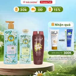 Thumbnail Bộ Dầu gội xả Thảo dược Thái Dương 7 Hoa Bưởi Tây 500ml/ 200ml dành cho tóc gàu ngứa, nấm da đầu 1
