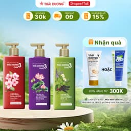 Thumbnail Dầu gội thảo dược Thái Dương 3 - Chai 200ml, 500ml dành cho tóc gàu ngứa - Sao Thái Dương 1