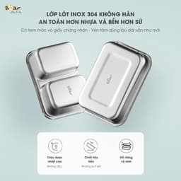 Thumbnail Hộp Cơm Cắm Điện Văn Phòng Bear 2 Ngăn Hâm Nóng Nhanh Chống Tràn Giữ Nhiệt Tiện Dụng Cho Dân Văn Phòng SB-HC12L 4