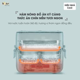 Thumbnail Hộp Cơm Cắm Điện Văn Phòng Bear 2 Ngăn Hâm Nóng Nhanh Chống Tràn Giữ Nhiệt Tiện Dụng Cho Dân Văn Phòng SB-HC12L 3
