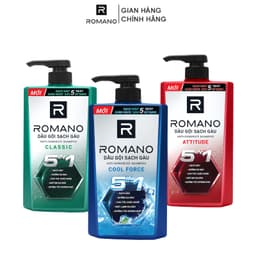 Thumbnail Dầu gội nam sạch gàu 5in1 Romano hương nước hoa Classic/ Force/ Attitude 610g / 650g - 3 mùi hương có sẵn 1