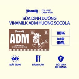 Thumbnail Sữa dinh dưỡng Socola Vinamilk ADM - Thùng 48 hộp 110ml 1