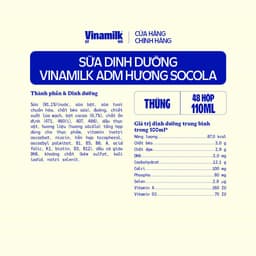 Thumbnail Sữa dinh dưỡng Socola Vinamilk ADM - Thùng 48 hộp 110ml 3