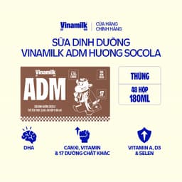 Thumbnail Sữa dinh dưỡng Socola Vinamilk ADM - Thùng 48 hộp 180ml 2