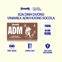 Thumbnail Sữa dinh dưỡng Socola Vinamilk ADM - Thùng 48 hộp 180ml 1