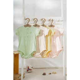Thumbnail Body chip ngắn tay raglan cổ trụ BU Baby Bambus BBB230301 1