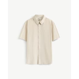 Thumbnail Áo Sơ Mi Nam Tay Ngắn Trơn Vải Cotton Linen Form Regular - Routine 10S25SHS004 2