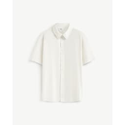 Thumbnail Áo Sơ Mi Nam Tay Ngắn Trơn Vải Cotton Linen Form Regular - Routine 10S25SHS004 4