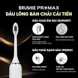 Thumbnail Bàn Chải Điện Brushie Promax phiên bản nâng cấp 2025 với 15 chế độ làm sạch, tích hợp máy rửa mặt 2in1 4