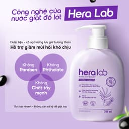 Thumbnail Nước giặt đồ lót chuyên dụng HeraLab 300ml hương hoa cỏ khử mùi, kháng khuẩn, an toàn cho da 2