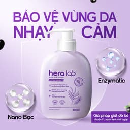 Thumbnail Nước giặt đồ lót chuyên dụng HeraLab 300ml hương hoa cỏ khử mùi, kháng khuẩn, an toàn cho da 3