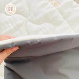 Thumbnail Tấm trải nằm cho bé 70x120cm màu kem TENCEL 60s Petit Bebe chống thấm đi học mẫu giáo du lịch topper 1