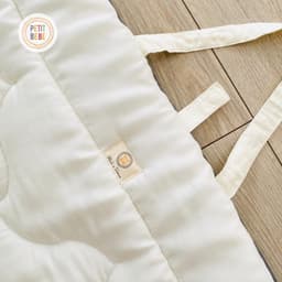 Thumbnail Tấm trải nằm cho bé 70x120cm màu kem TENCEL 60s Petit Bebe chống thấm đi học mẫu giáo du lịch topper 3