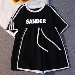 Thumbnail Set đồ nữ SANDER NAD, bộ quần áo nữ mặc nhà cotton mì nỉ form rộng thoáng mát bộ thể thao nữ mùa hè tay lỡ 2