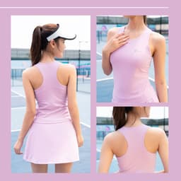 Thumbnail Áo Tank Top Ba Lỗ Có Kèm Đệm Mút Ngực Tháo Rời, Áo Ba Lỗ Nữ Chơi Thể Thao Thoáng Mát, Co Giãn Thoải Mái Vận Động N01F108 3