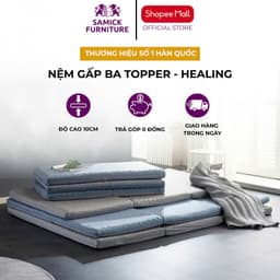Thumbnail Nệm gấp 3 cao cấp SAMICK HEALING Hàn Quốc Màu Xám - Nệm ngủ trải sàn 30D 1