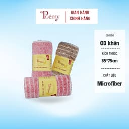 Thumbnail Combo 3 khăn tắm lau tóc Poêmy ST KT(35x75cm) 2