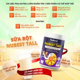 Thumbnail Combo 6 Tặng 2 Thực Phẩm Bổ Sung Sữa Bột NuBest Tall - Hỗ Trợ Tiềm Năng Phát Triển (Hương Vani) 2