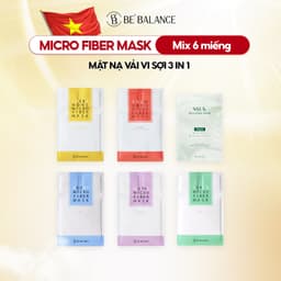 Thumbnail Combo Mix 6 Miếng Mặt Nạ Vải Vi Sợi Be'Balance MICRO FIBER MASK giúp Làm Đẹp Da 1