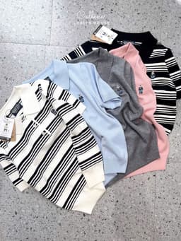 Thumbnail Áo thun polo cổ bẻ chất dệt kim cao cấp thêu hình lai bo nhiều màu thời trang Callene (L2701) 2