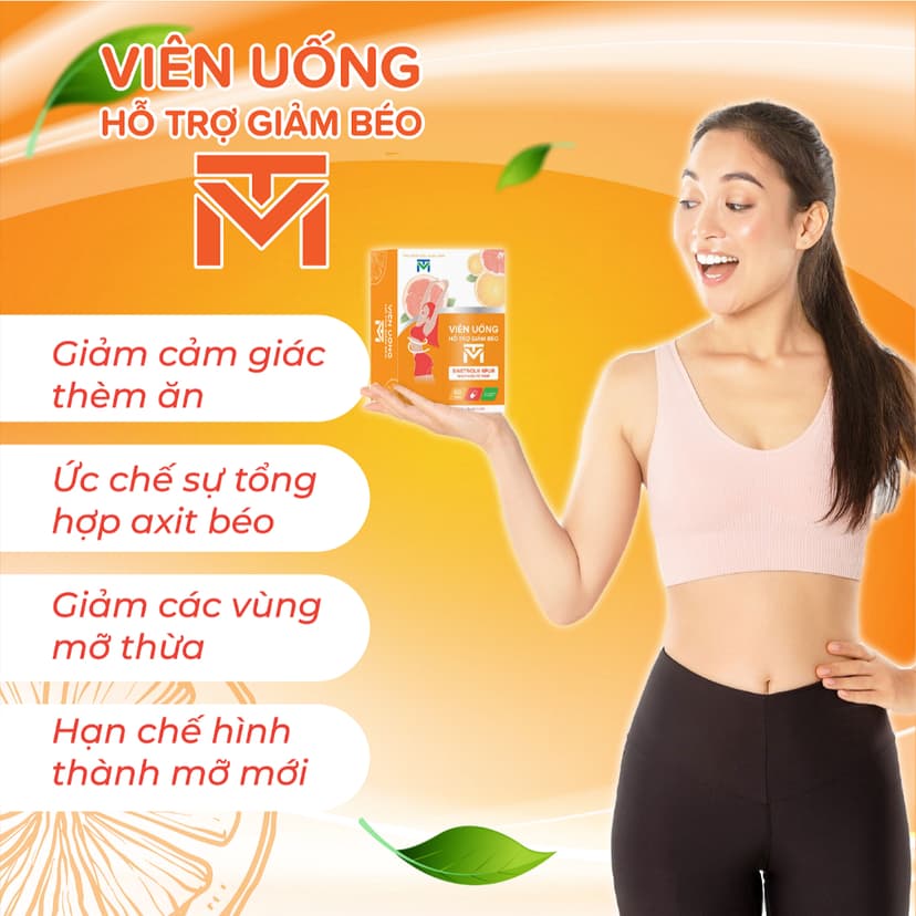 Ảnh Viên uống hỗ trợ giảm béo VTM giảm cảm giác thèm ăn, phân giải mỡ thừa, an toàn không tác dụng phụ 4