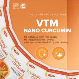 Thumbnail Viên uống tinh bột nghệ VTM NANO CURCUMIN hỗ trợ vấn đề viêm loét dạ dày, hành tá tràng gói 60 viên 4