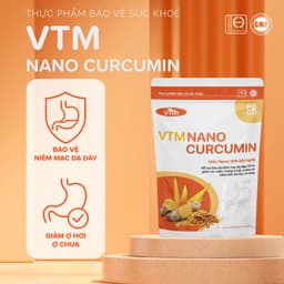 Thumbnail Viên uống tinh bột nghệ VTM NANO CURCUMIN giảm viêm loét dạ dày, hành tá tràng - túi 60 viên 1