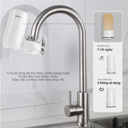 Thumbnail Bộ lọc nước tại vòi Samono WPW11, 5 lớp lọc, ABS cao cấp hạt nguyên tử gốm và than hoạt tính đảm bảo sức khỏe 3