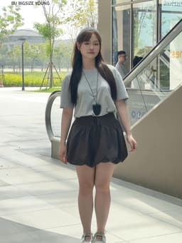 Thumbnail Áo thun dáng rộng cổ tròn BIGSIZE (55kg đến 95kg) – 25HYAP086 - [BU Bigsize Young] 2