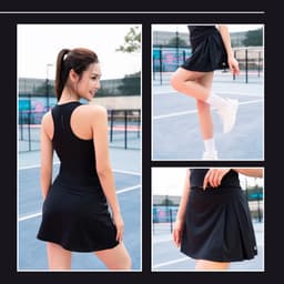 Thumbnail Chân Váy Thể Thao 2 Lớp LV25S04F705 Livan Sport Co Giãn Mềm Mịn Thoáng Khí, Chân Váy Chơi Tennis, Chân Váy Nữ 2 Lớp 4