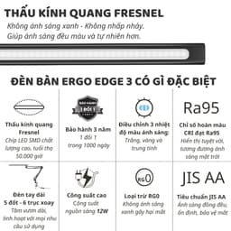 Thumbnail Đèn bàn học Led bảo vệ mắt Ergo Edge 3 DandiHome chống cận để làm việc, đọc sách cao cấp có thể kéo dài và gấp gọn 3