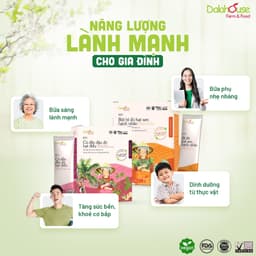 Thumbnail Bột sữa hạt dinh dưỡng từ rau củ hữu cơ Dalahouse 200gr bí đỏ, hạt sen, hạnh nhân và củ dền đậu đỏ hạt điều 2