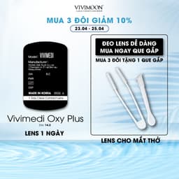 Thumbnail Kính áp tròng VIVIMOON LENS trong suốt cận 1 ngày cho mắt thở Vivimedi Oxy Plus 24h (Giá 01 chiếc) 2