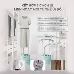 Thumbnail Bàn ủi hơi nước đứng AQUA S2526T có thể ủi treo ủi phẳng, công suất 2000W, dung tích 1.7L 3