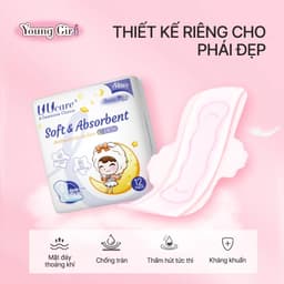 Thumbnail Băng vệ sinh UUcare Singapore Young Girl ban ngày và đêm 28cm 2