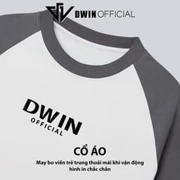 Thumbnail Áo thun raglan nam nữ DWIN phông tay lỡ cotton unisex oversize form rộng basic local brand tshirt 2