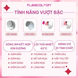 Thumbnail Máy Rửa Mặt Lescolton Lokykin 4 trong 1 kèm chức năng Tẩy Trang, Đẩy Tinh Chất, Nâng Cơ, Rửa Mặt - Bảo Hành 365 Ngày 3