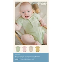 Thumbnail Body chip ngắn tay Bubaby cho bé từ sơ sinh đến 12 tháng 1