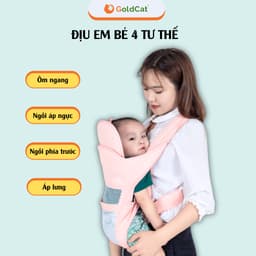 Thumbnail Địu Em Bé Goldcat Đa Năng 4 Tư Thế, Có Cổ Đỡ Dành Cho Bé Từ 0-36 Tháng 1