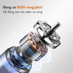 Thumbnail Máy cạo râu thông minh Gaabor ER-T01 đầu cạo 3D ôm vòng, chống nước IPX7 nhỏ gọn dễ dàng mang đi 3